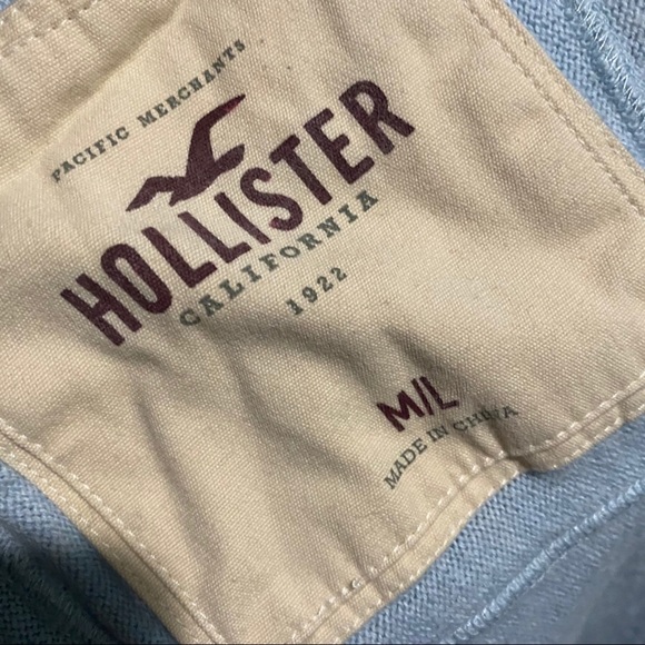 Hollister Light Blue Sleeveless Fringe Cardigan - Picture 2 of 5